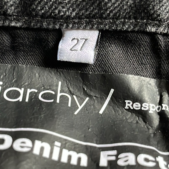 Triarchy Baggy Denim Jeans sz 27  Button Fly Charcoal Wash Hip Hop High Rise New - Picture 13 of 14